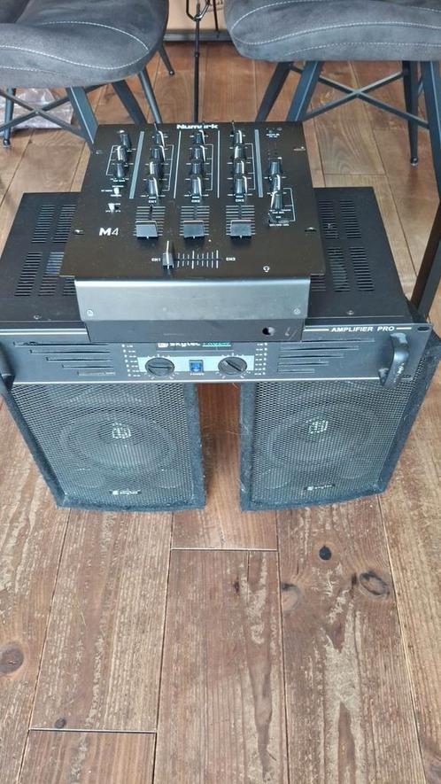 Skytec Speakers, Versterker & Numark Mixer Set, Audio, Tv en Foto, Professionele Audio-, Tv- en Video-apparatuur, Gebruikt, Audio