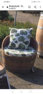 Wijnvat kuipstoel, Ophalen of Verzenden, Zo goed als nieuw, Hout