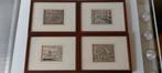 4 houtgravures, met echtheids-certificaat, Antiek en Kunst, Kunst | Etsen en Gravures, Ophalen of Verzenden