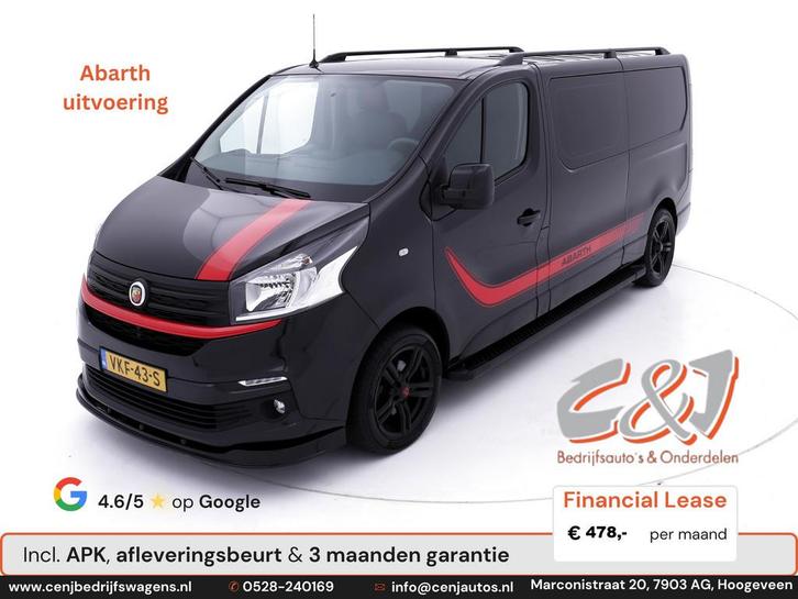 Fiat Talento 2.0 MultiJet L2H1 Abarth Dubbele Cabine Abarth, Auto's, Bestelauto's, Bedrijf, Te koop, ABS, Airconditioning, Alarm