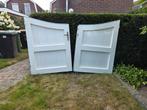 Hardhouten meranti poort, Doe-het-zelf en Verbouw, Deuren en Horren, Ophalen, Gebruikt, 120 cm of meer, Minder dan 200 cm