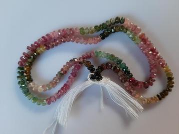 Toermalijn rondel facet diverse tinten 2-2.5x3.3-3.5 mm beschikbaar voor biedingen