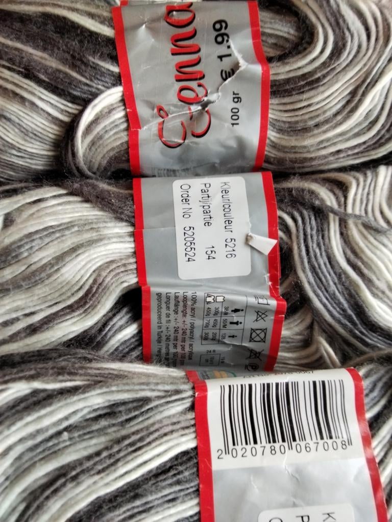 Fenna kleurverloop garen 100 gr, 100% acryl 2,25 per bol, Hobby en Vrije tijd, Breien en Haken, Nieuw, Breien of Haken, Wol of Garen