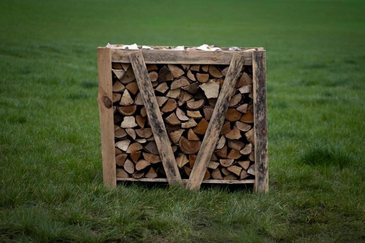 Ovengedroogd haardhout/kachelhout soft mix – strak gestapeld, Tuin en Terras, Haardhout, Blokken, Minder dan 3 m³, Ophalen