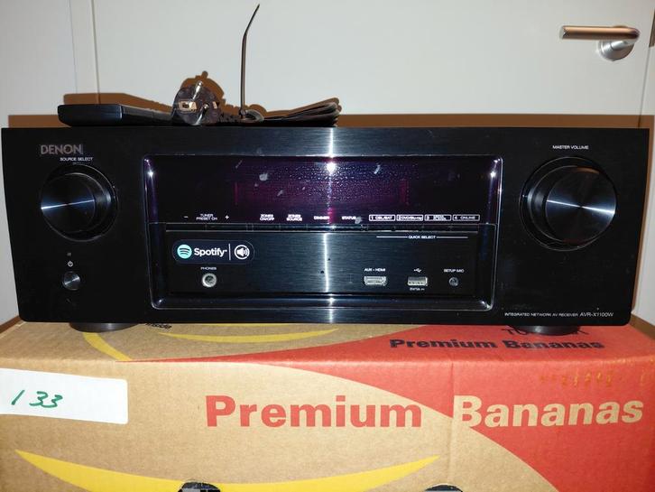Denon AVR-X1100W met kalibratiemicrofoon etc., Audio, Tv en Foto, Versterkers en Receivers, 120 watt of meer, Denon, Ophalen of Verzenden