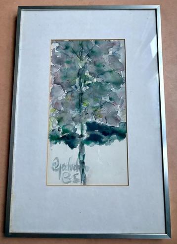 Mooie aquarel, 1985 beschikbaar voor biedingen