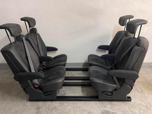 4 Stoelen/Zitbank met rails Oldtimer,Bus,Camper,Transporter., Auto-onderdelen, Interieur en Bekleding, Amerikaanse onderdelen