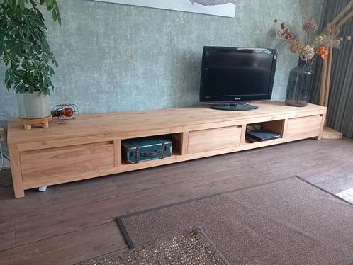 TV-meubel Corona Teak 300 cm, Huis en Inrichting, Kasten | Televisiemeubels, Zo goed als nieuw, Minder dan 100 cm, 200 cm of meer