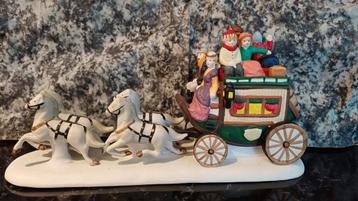 Lemax Koets met Paarden - Kerstdorp beschikbaar voor biedingen