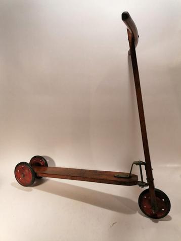 Pre-War wooden/steel step, USA. Gaaf ding. beschikbaar voor biedingen