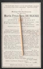 Bidprentje De Rijcke, Verzenden