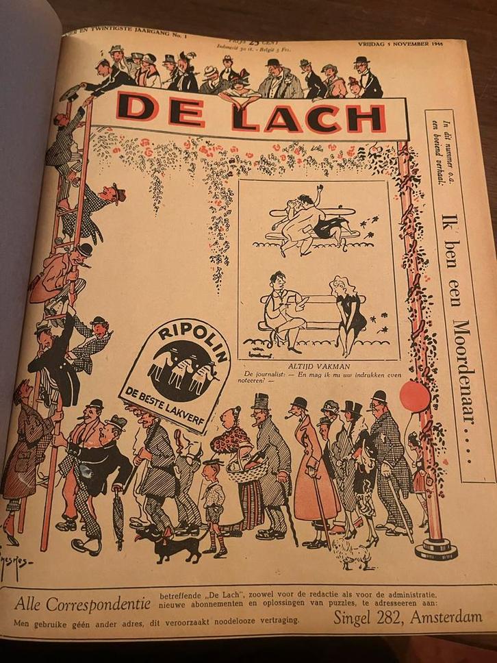De Lach tijdschriften - Jaargang 1947-49 in boek gebonden, Boeken, Tijdschriften en Kranten, Gelezen, Overige typen, Ophalen of Verzenden
