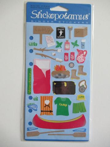 Stickervelletjes van de Camping en van de Barbecui beschikbaar voor biedingen
