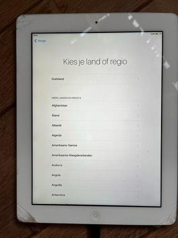 iPad 4 Retina - Beschadigd scherm, maar werkt nog prima beschikbaar voor biedingen