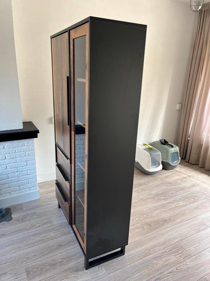 Mooie Vitrinekast met Glasdeur, Antiek en Kunst, Antiek | Meubels | Kasten, Ophalen