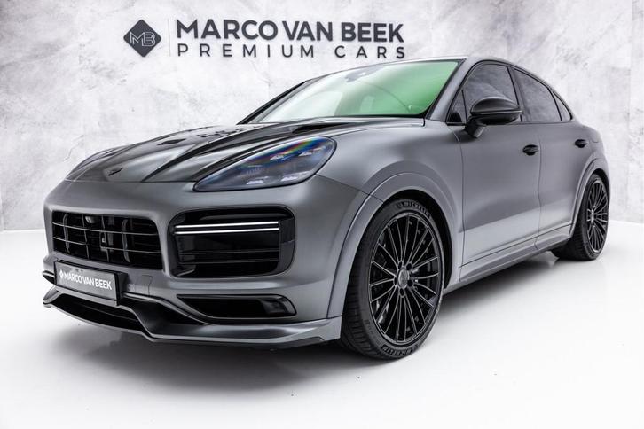 Porsche Cayenne Coupé 4.0 Turbo S E-Hybrid | Techart | Mat, Auto's, Porsche, Bedrijf, Te koop, Cayenne, 360° camera, 4x4, ABS
