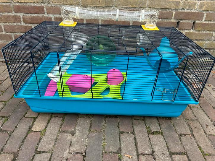 Savic Hamsterkooi Sky Dierenverblijf 80x50x50 cm Marineblauw, Dieren en Toebehoren, Knaagdieren en Konijnen | Hokken en Kooien