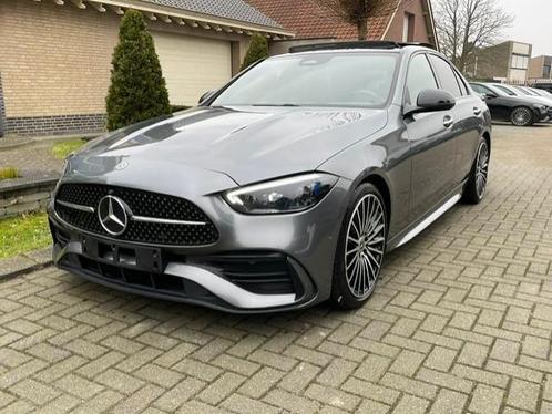 Mercedes-Benz C-klasse 220 d AMG LINE PANORAMADAK LED NIGHT, Auto diversen, Schadeauto's, Automaat, Diesel, Sedan, Zilver of Grijs