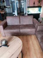 Mooie taupe bankstel, Huis en Inrichting, Banken | Bankstellen, 75 tot 100 cm, Ophalen of Verzenden, Zo goed als nieuw, Rechte bank