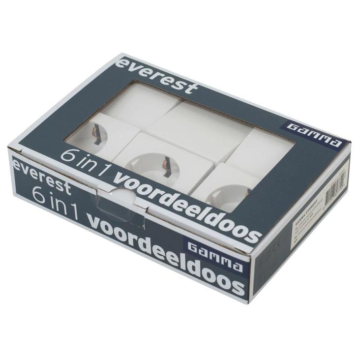 Gamma everest wit schakelmateriaal stopcontact schakelaar, Doe-het-zelf en Verbouw, Elektra en Kabels, Nieuw, Schakelaar, Ophalen of Verzenden