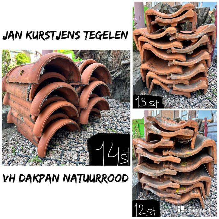 NU OPHALEN! Kurstjens nokvorst/kantpan, Doe-het-zelf en Verbouw, Dakpannen en Dakbedekking, Gebruikt, Dakpannen, Steen of Klei