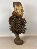 250736 Afrikaans Bakongo Nkisi Nkondi beeldje uit Congo., Ophalen of Verzenden