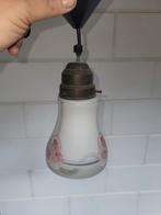 Antiek Hanglampje met Bloemmotief, Huis en Inrichting, Lampen | Hanglampen, Ophalen of Verzenden