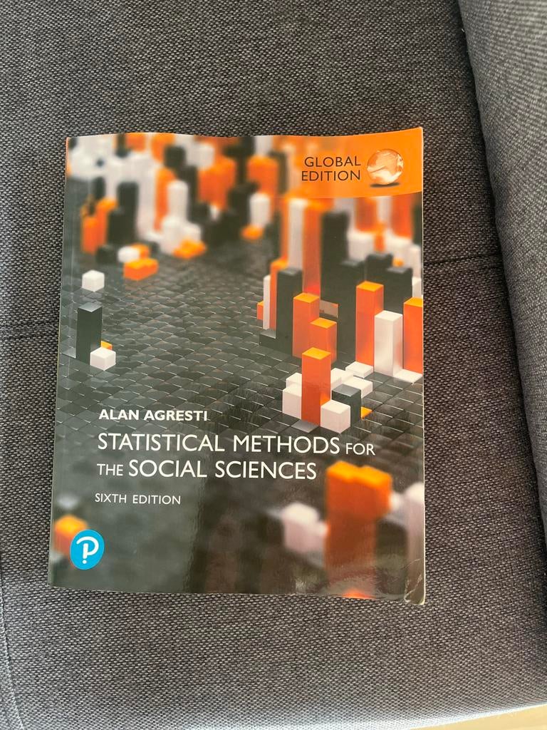 Statistical Methods for the Social Sciences sixth edition, Boeken, Studieboeken en Cursussen, Zo goed als nieuw, HBO, Beta, Ophalen of Verzenden