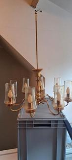 oude kroonluchter met originele glazen kelken., Huis en Inrichting, Lampen | Kroonluchters, Ophalen, Zo goed als nieuw