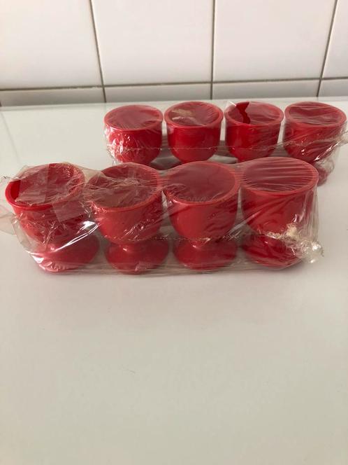 Eierdopjes + lepeltjes - T/M 24-8, Huis en Inrichting, Keuken | Keukenbenodigdheden, Zo goed als nieuw, Ophalen of Verzenden