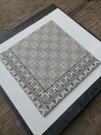 Te koop; partij oude keramische vloertegels 11 m2 compleet., Gebruikt, Keramiek, Minder dan 20 cm, 10 m² of meer