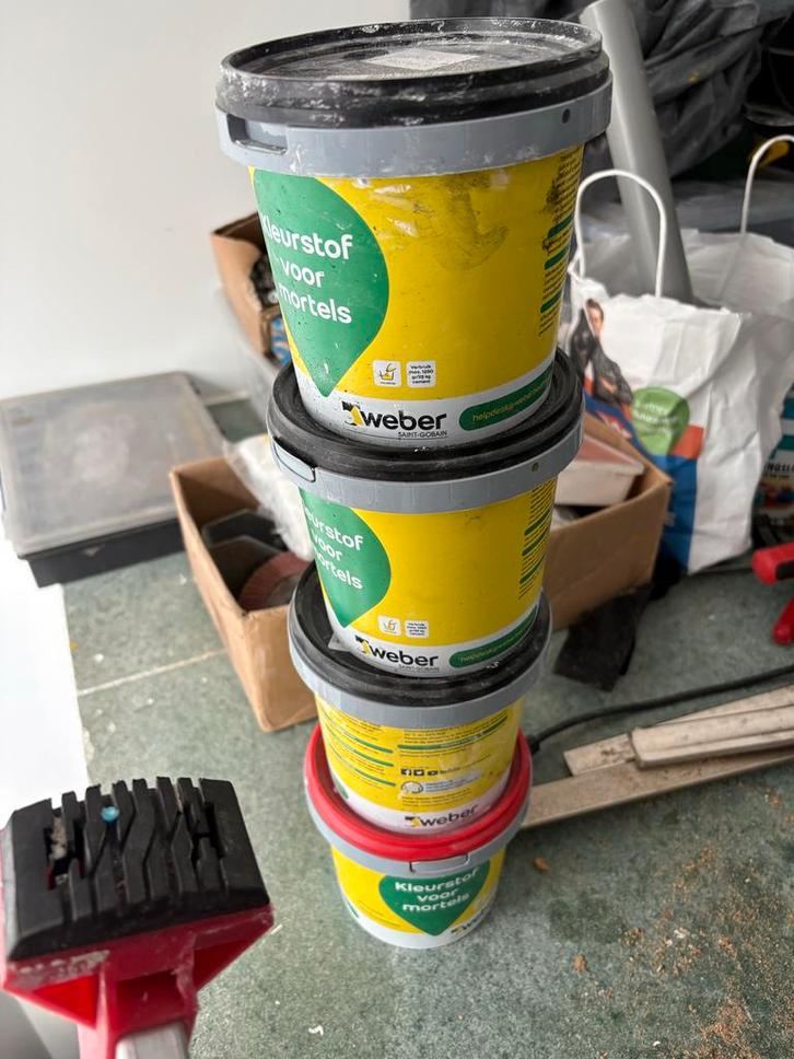 Weber Kleurstof voor Mortels - 4 emmers, Doe-het-zelf en Verbouw, Verf, Beits en Lak, Nieuw, Verf, Minder dan 5 liter, Zwart, Ophalen