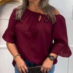 Burgundy blouse tuniek, Overige kleuren, Maat 42/44 (L), Nieuw, Ophalen of Verzenden