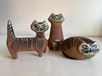 3 Vintage Lisa Larson Gustavsberg  Katten Lilla Zoo 70’s, Antiek en Kunst, Kunst | Designobjecten, Ophalen of Verzenden