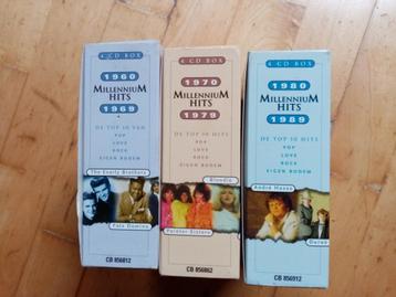 3 CD boxen Millenum hits 60-70-80's in NIEUW staat beschikbaar voor biedingen