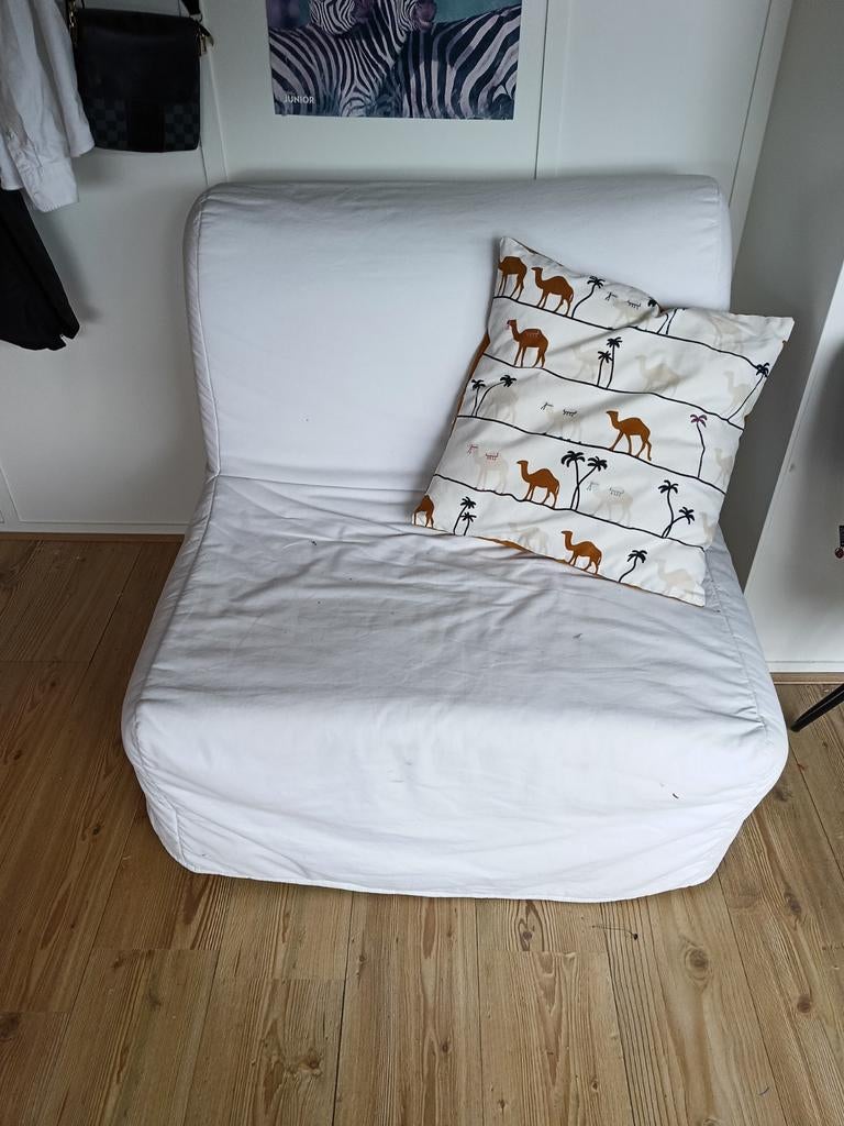 Lycksele IKEA Slaapstoel - Wit, Huis en Inrichting, Slaapkamer | Slaapbanken, Ophalen, Eenpersoons, Wit, 190 cm of minder