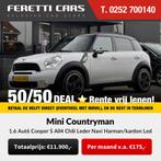 MINI Countryman 1.6 OF 50/50 DEAL NU 5950 2JR RENTEVRIJ LENE, Auto's, Mini, Euro 5, 1380 kg, Zwart, Wit