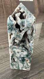 Mosagaat druzy punt, Verzamelen, Mineralen en Fossielen, Ophalen of Verzenden, Mineraal
