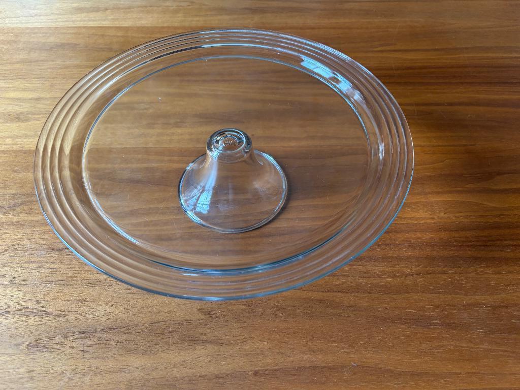 Glazen taartschotel op voet, 33cm, Antiek en Kunst, Ophalen of Verzenden