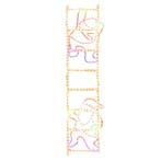 Kerstfiguur kerstman op ladder opvouwbaar 552 LED's 50x200cm, Diversen, Kerst, Verzenden, Nieuw