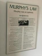 Schilderij poster Murphy’s law wissellijst, Huis en Inrichting, Foto of Poster, Ophalen of Verzenden, Zo goed als nieuw, 50 tot 75 cm