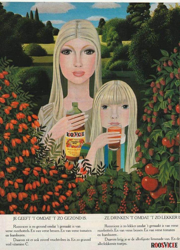 retro reclame 1980 Roosvicee limonade dat is zo gezond, Verzamelen, Retro, Overige typen, Verzenden