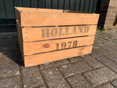 Fruitkisten “Holland 1978” 50x40 hoogte 30cm, Huis en Inrichting, Woonaccessoires | Kisten, Zo goed als nieuw, Minder dan 50 cm