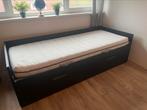Ikea uitschuifbed zwart, Ophalen, Gebruikt, Eenpersoons, Zwart