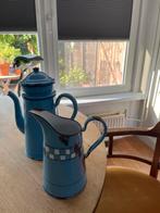 Emaille koffiepot en melkkan grootmoederstijd, Antiek en Kunst, Antiek | Emaille, Ophalen of Verzenden