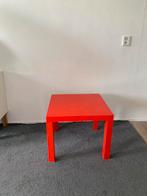 Rood  bijzettafeltje vd Ikea, Huis en Inrichting, Tafels | Bijzettafels, 45 tot 60 cm, Gebruikt, Vierkant, Hout
