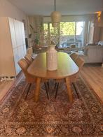WOOOD Japandi stijl ovale eettafel eiken – 220x90 cm, Ophalen, Japandi, Eikenhout, 200 cm of meer