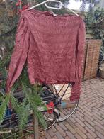 Cream gesmocte blouse oud roze - maat 36-42, Verzenden, Zo goed als nieuw, Maat 36 (S), Roze
