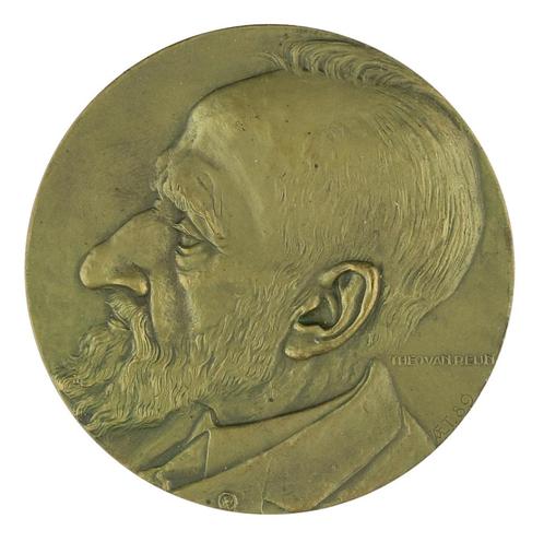 Penning Theo v. Reijn : Mr. P.W.A. Cort van der Linden, 1935, Postzegels en Munten, Penningen en Medailles, Brons, Nederland, Verzenden