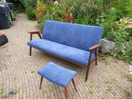 Retro mid century lounge bank, Huis en Inrichting, Ophalen, Vo, 125 cm of meer, Vo